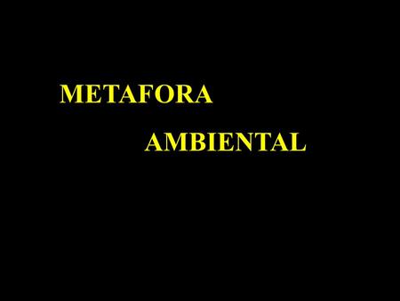 METAFORA AMBIENTAL METAFORA AMBIENTAL.