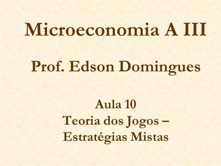 Microeconomia A III Prof