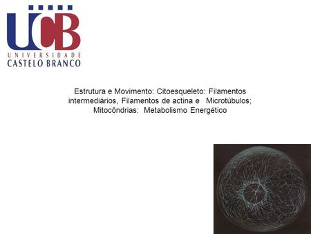 Fisiologia Geral Estrutura e Movimento: Citoesqueleto: Filamentos intermediários, Filamentos de actina e Microtúbulos; Mitocôndrias: Metabolismo Energético.