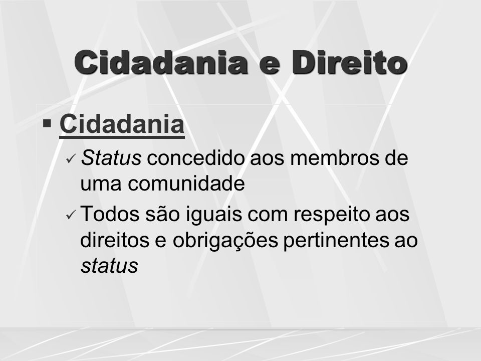 O Que é Direito E Cidadania