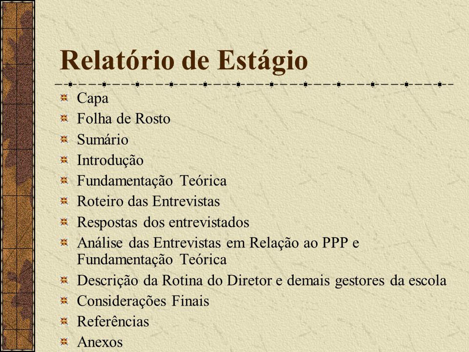 Elaborar um relatório