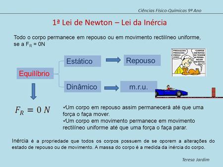 1ª Lei de Newton – Lei da Inércia