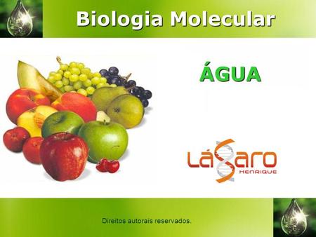 Biologia Molecular ÁGUA
