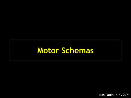 Motor Schemas Luís Paulo, n.º 29071. 1 Um pouco de história Método do Teorema de Esquemas: –Século XVIII; –Immanuel Kant; –Modelo filosófico para a explicação.