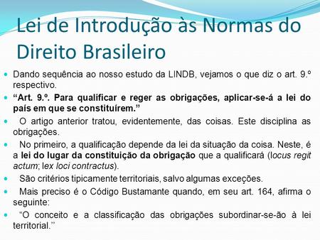 Lei de Introdução às Normas do Direito Brasileiro