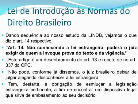 Lei de Introdução às Normas do Direito Brasileiro
