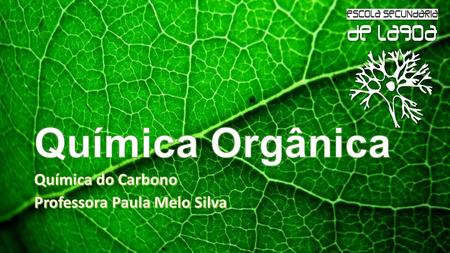 Química Orgânica Química do Carbono Professora Paula Melo Silva.
