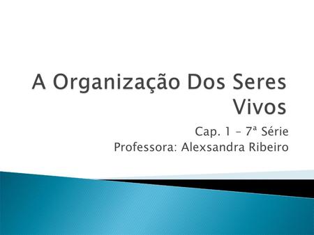 Cap. 1 – 7ª Série Professora: Alexsandra Ribeiro