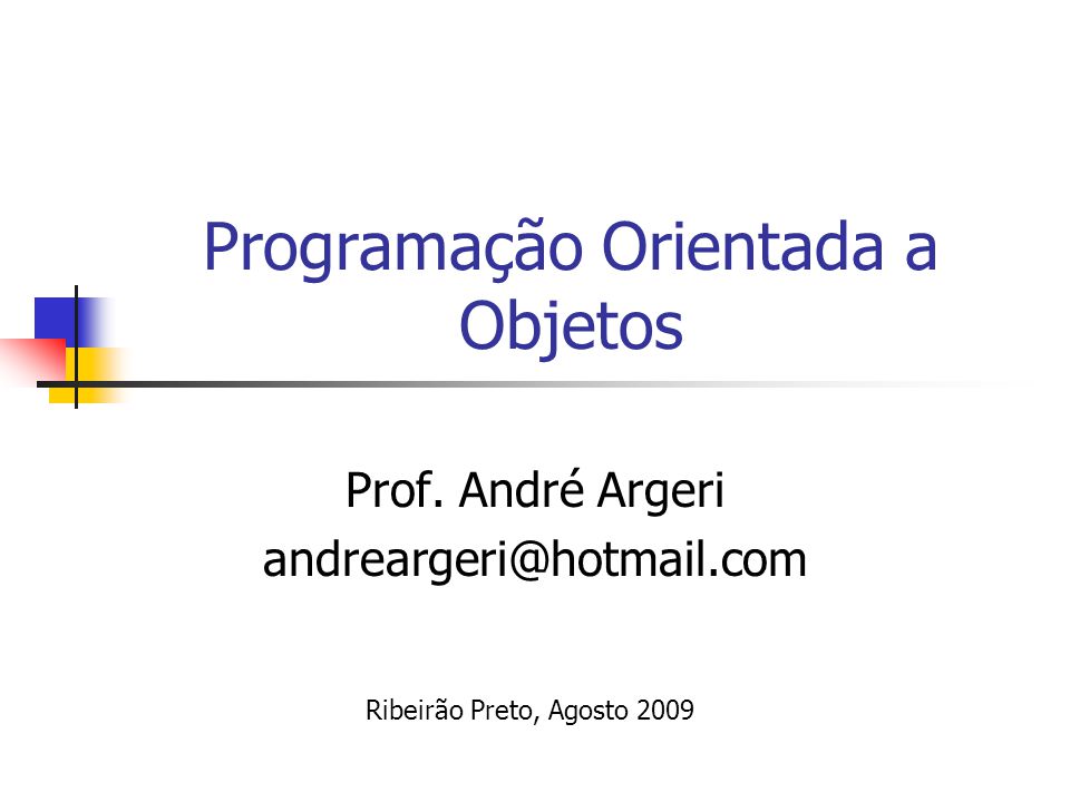 Programação Orientada à Objetos - ppt carregar