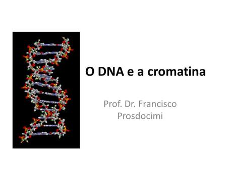 O DNA e a cromatina Prof. Dr. Francisco Prosdocimi.