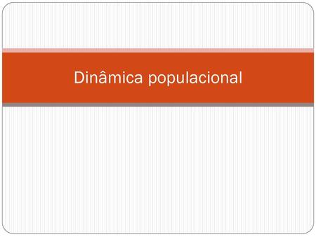 Dinâmica populacional