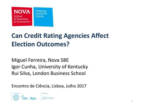 Can Credit Rating Agencies Affect Election Outcomes?