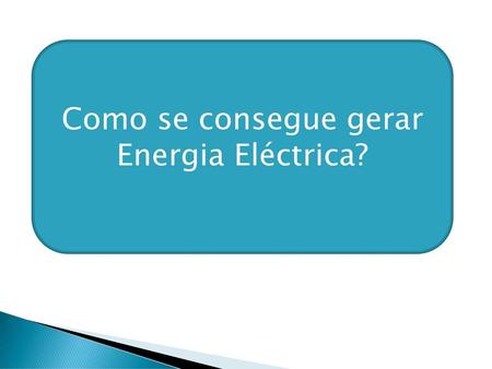 Como se consegue gerar Energia Eléctrica?