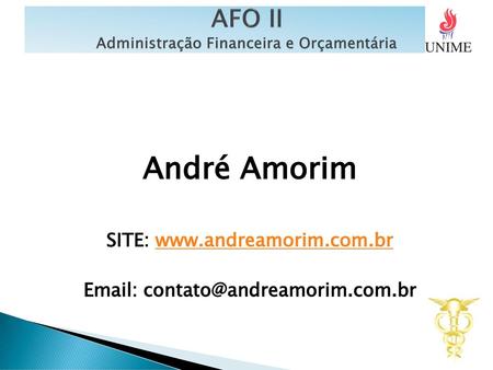 AFO II Administração Financeira e Orçamentária