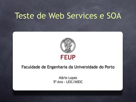 Teste de Web Services e SOA
