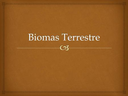 Biomas Terrestre.
