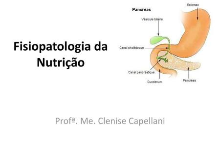 Fisiopatologia da Nutrição