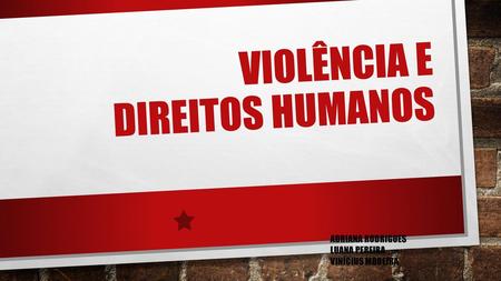 Violência e direitos humanos