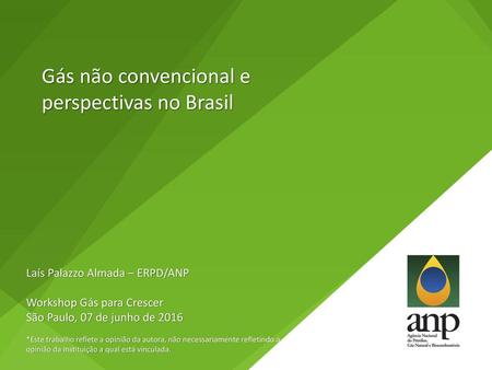 Gás não convencional e perspectivas no Brasil