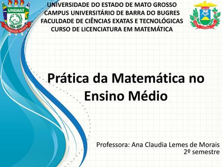 Professora: Ana Claudia Lemes de Morais 2º semestre
