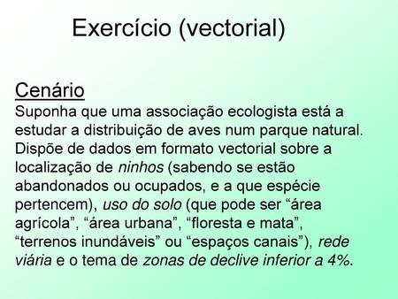 Exercício (vectorial)