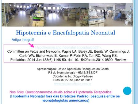 Hipotermia e Encefalopatia Neonatal