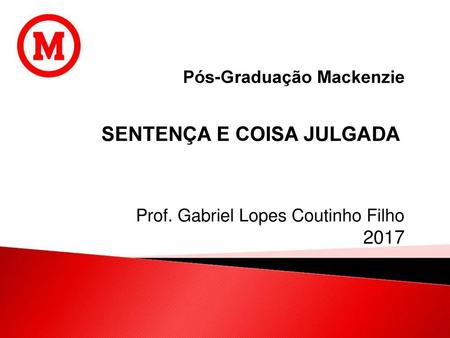 Prof. Gabriel Lopes Coutinho Filho 2017