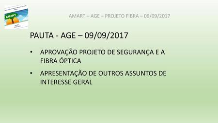 AMART – AGE – PROJETO FIBRA – 09/09/2017