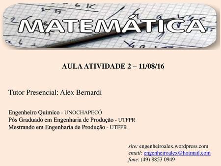 Tutor Presencial: Alex Bernardi