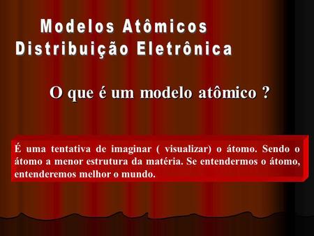 O que é um modelo atômico ?