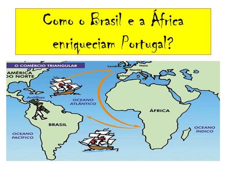 Como o Brasil e a África enriqueciam Portugal?