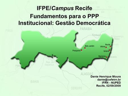 Fundamentos para o PPP Institucional: Gestão Democrática