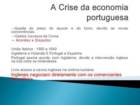A Crise da economia portuguesa