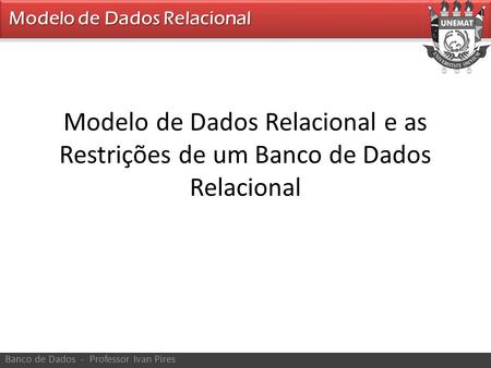 Modelo de Dados Relacional