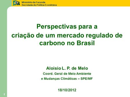 criação de um mercado regulado de carbono no Brasil