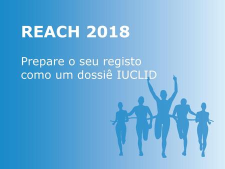 REACH 2018 Prepare o seu registo como um dossiê IUCLID.