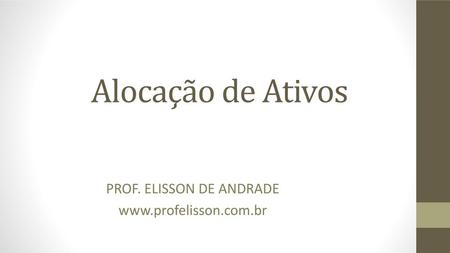 PROF. ELISSON DE ANDRADE