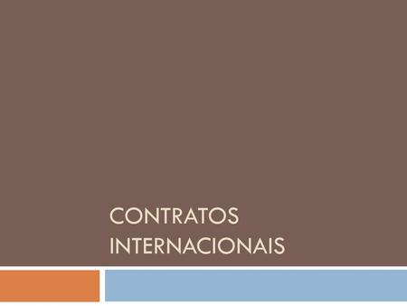 Contratos internacionais