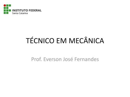 Prof. Everson José Fernandes