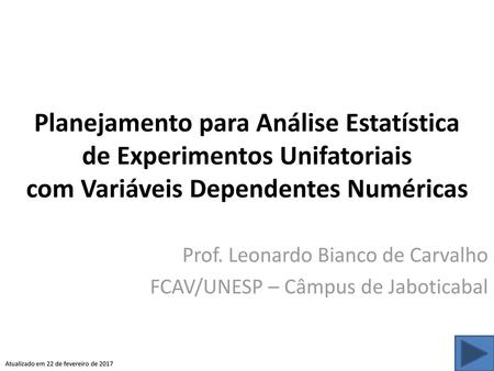Prof. Leonardo Bianco de Carvalho FCAV/UNESP – Câmpus de Jaboticabal