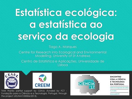 Estatística ecológica: a estatística ao serviço da ecologia