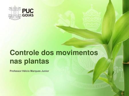 Controle dos movimentos nas plantas