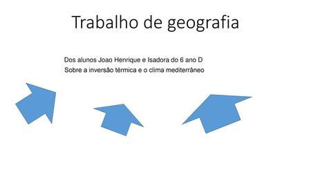 Trabalho de geografia Dos alunos Joao Henrique e Isadora do 6 ano D
