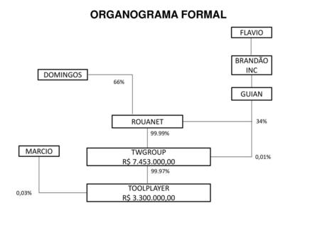 ORGANOGRAMA FORMAL FLAVIO BRANDÃO INC DOMINGOS GUIAN ROUANET MARCIO