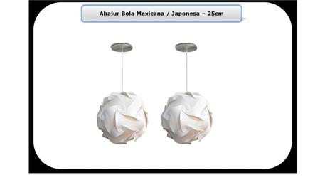 Abajur Bola Mexicana / Japonesa – 25cm