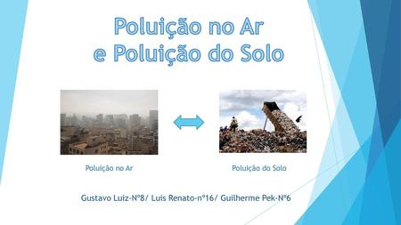 Poluição no Ar e Poluição do Solo