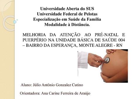 Universidade Aberta do SUS Universidade Federal de Pelotas