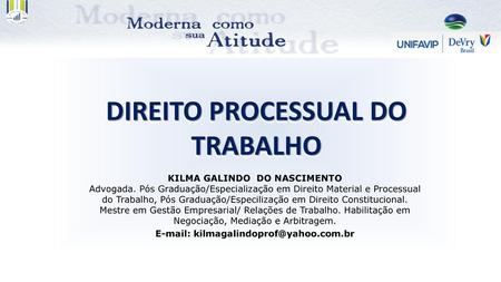 DIREITO PROCESSUAL DO TRABALHO