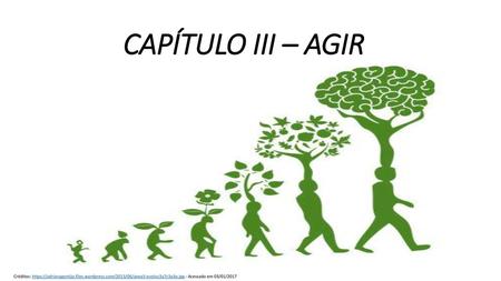 CAPÍTULO III – AGIR Créditos: https://adrianagontijo.files.wordpress.com/2013/06/aeea3-evoluc3a7c3a3o.jpg - Acessado em 03/01/2017.