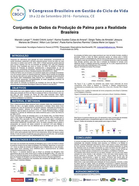 Conjuntos de Dados da Produção de Palma para a Realidade Brasileira